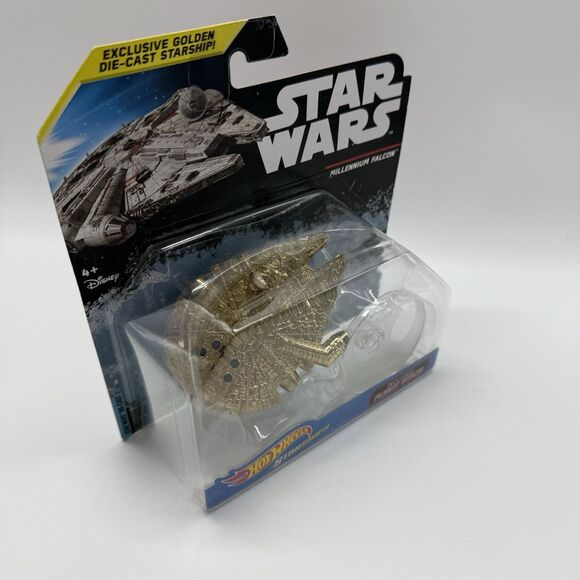 Star Wars Hot Wheels Exclusive Golden Millennium Falcon Die-Cast Starship 2014 - Picture 4 of 6